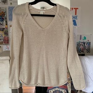 Cream knit top